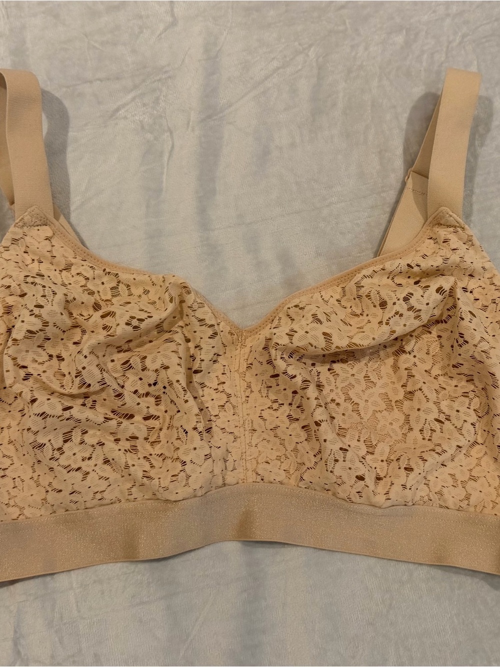 Chantelle Beige Lace Wireless Bralette